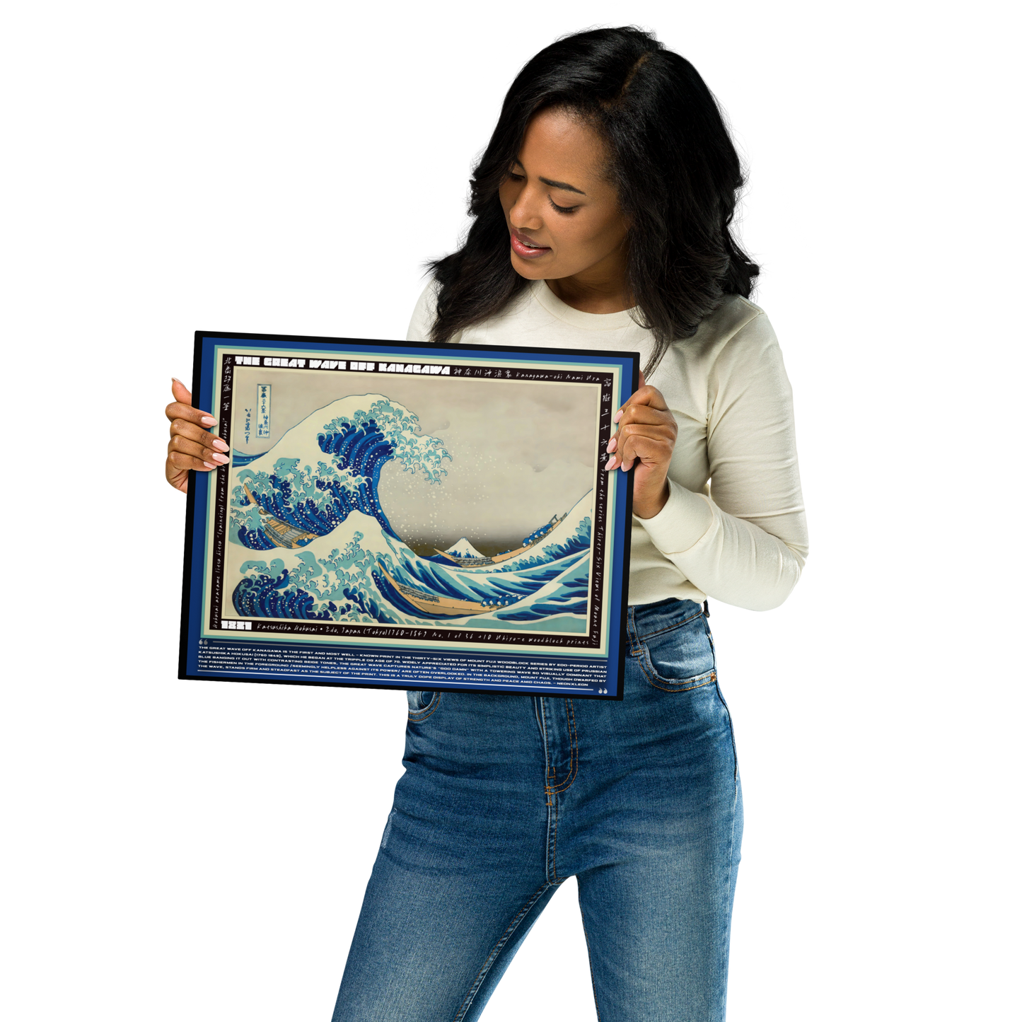 11x14 Polished Metal • FUJI 46 Series / № 1 • THE GREAT WAVE OFF KANAGAWA - Remastered •