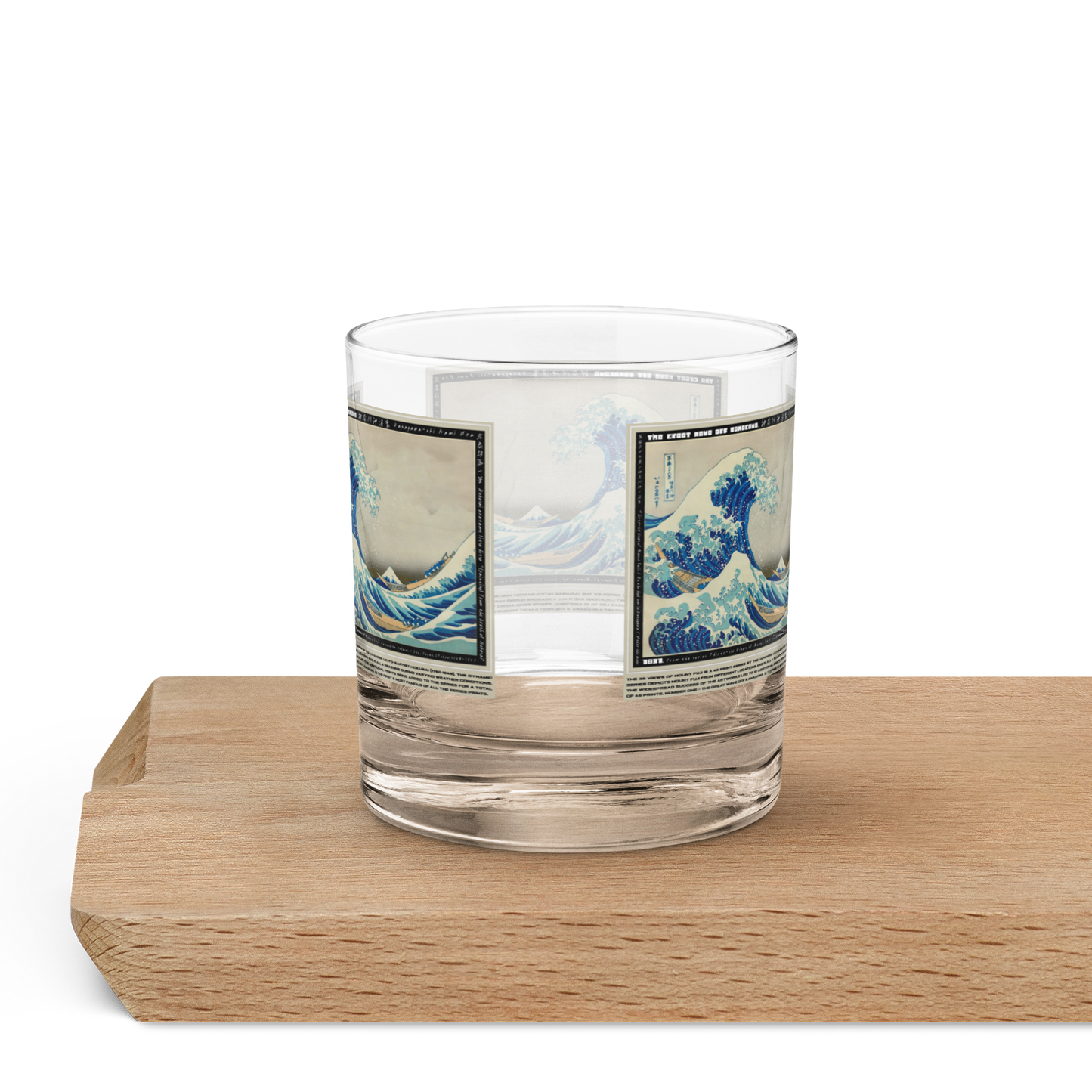 [Glass] 'The Great Wave Off Kanagawa' - FUJI 46 - • Premium Whiskey Glass •