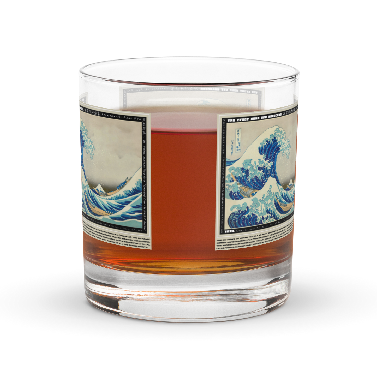 [Glass] 'The Great Wave Off Kanagawa' - FUJI 46 - • Premium Whiskey Glass •