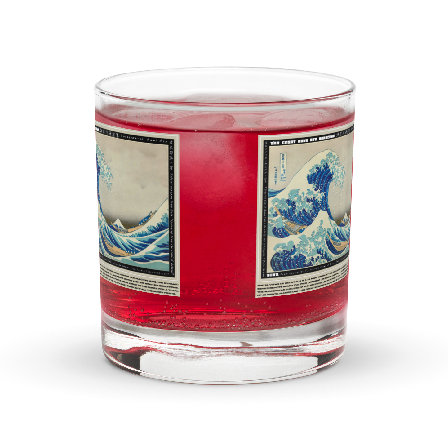 [Glass] 'The Great Wave Off Kanagawa' - FUJI 46 - • Premium Whiskey Glass •