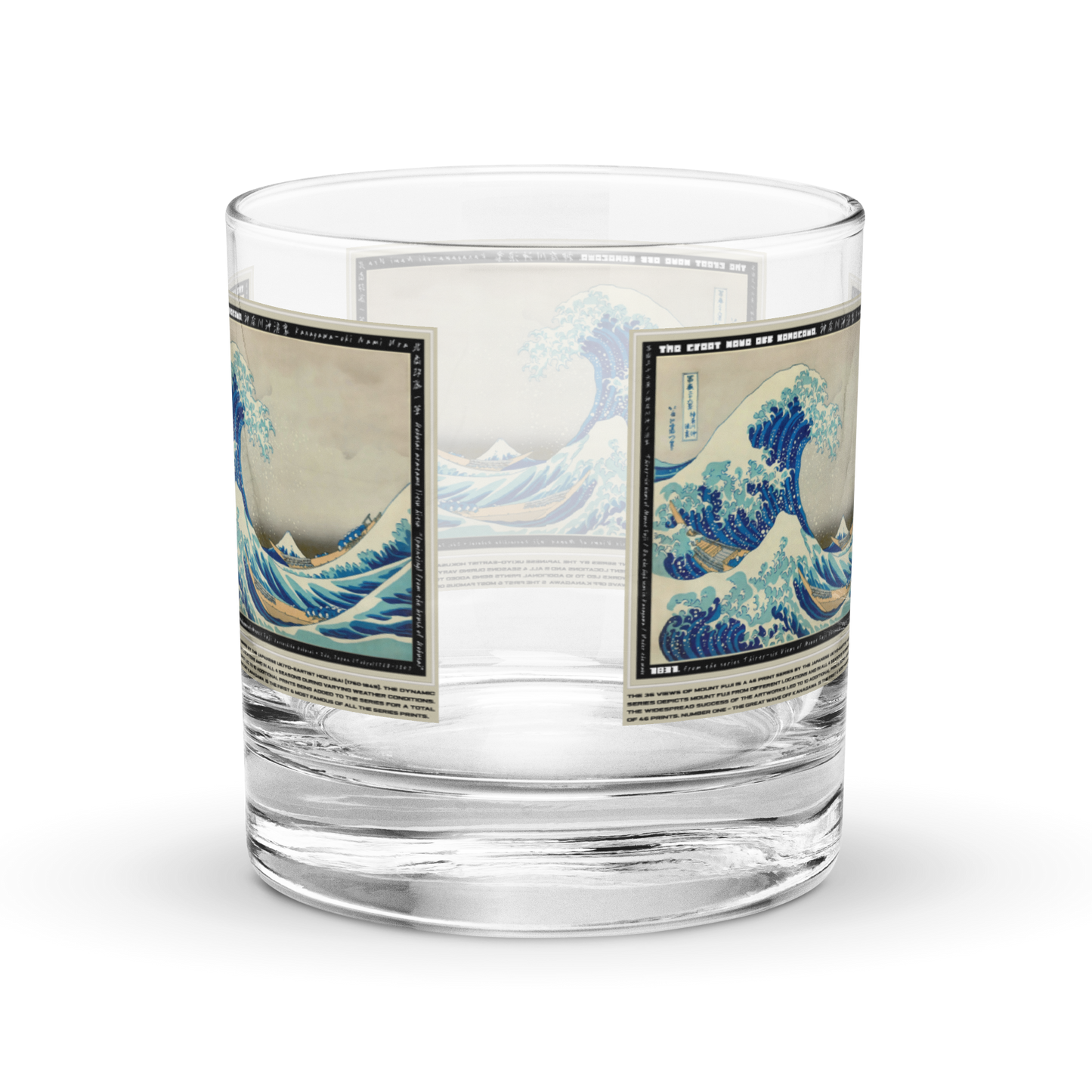 [Glass] 'The Great Wave Off Kanagawa' - FUJI 46 - • Premium Whiskey Glass •