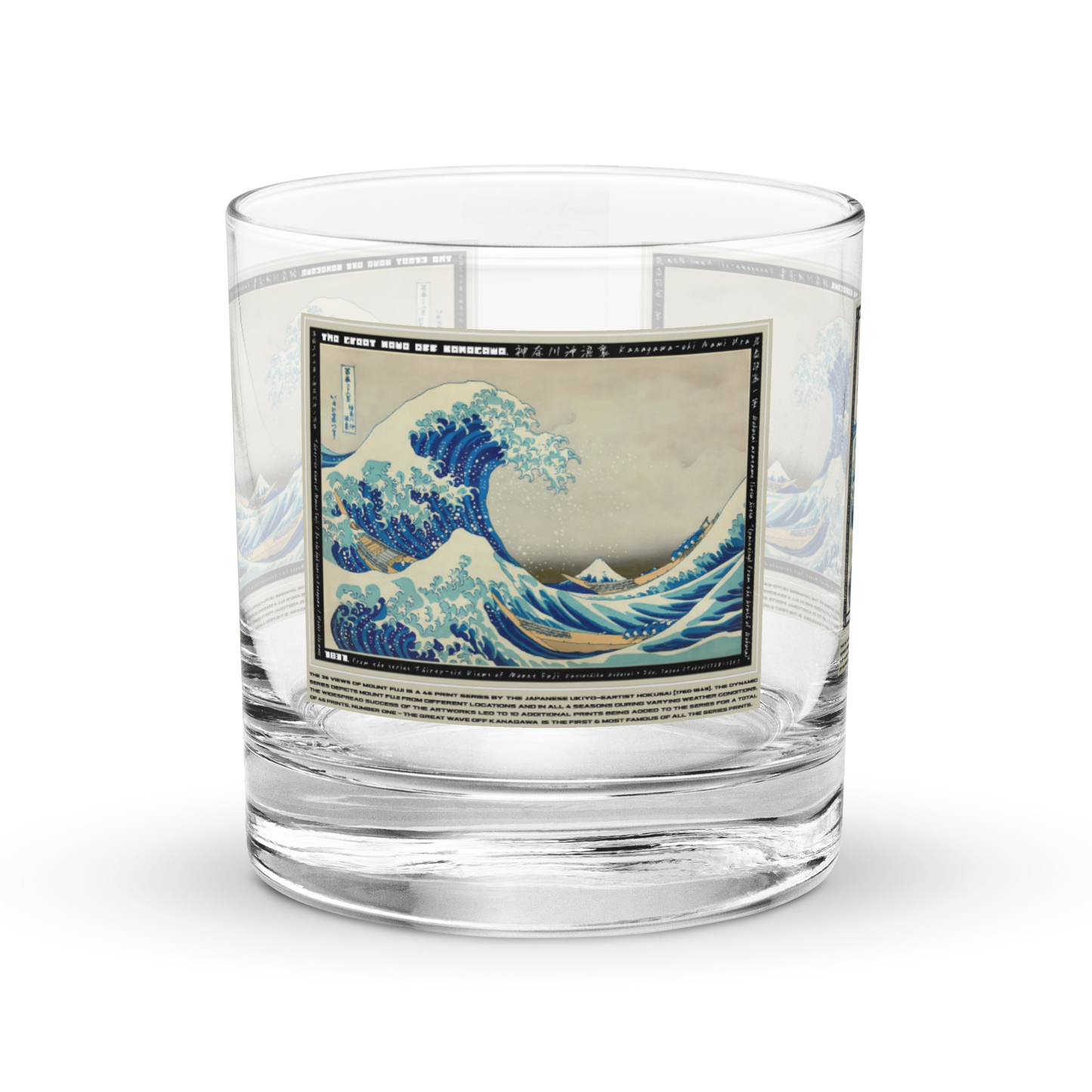 [Glass] 'The Great Wave Off Kanagawa' - FUJI 46 - • Premium Whiskey Glass •