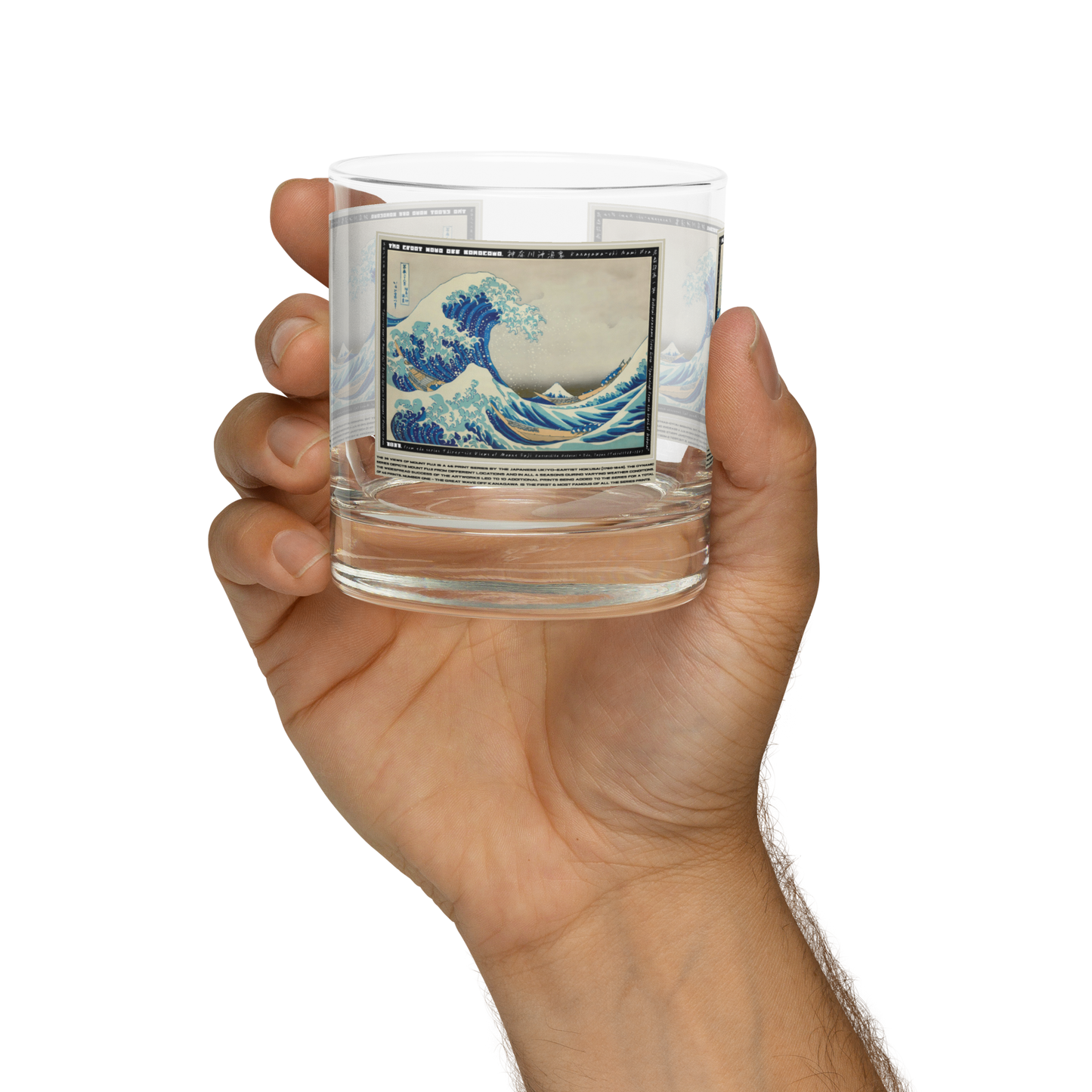 [Glass] 'The Great Wave Off Kanagawa' - FUJI 46 - • Premium Whiskey Glass •