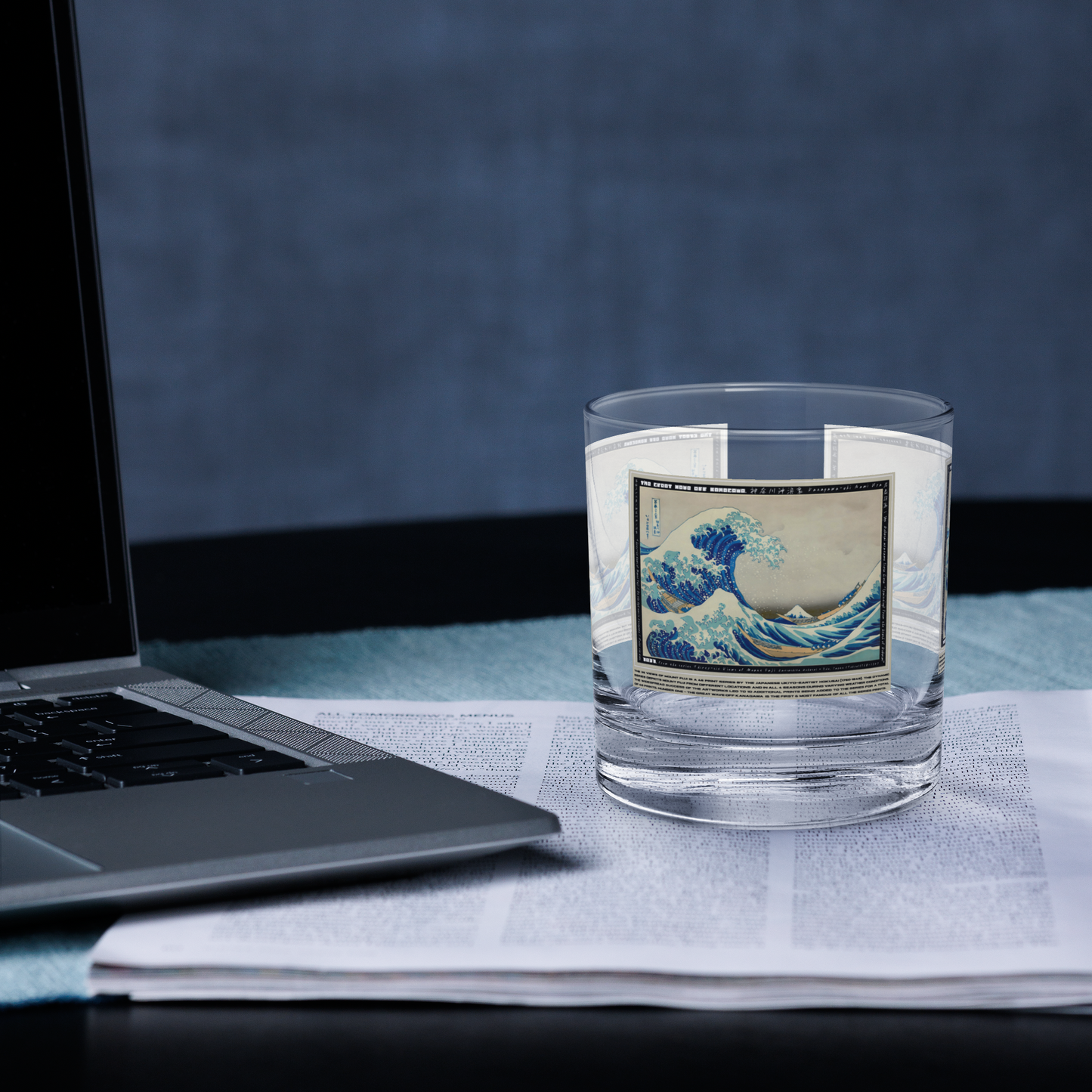 [Glass] 'The Great Wave Off Kanagawa' - FUJI 46 - • Premium Whiskey Glass •