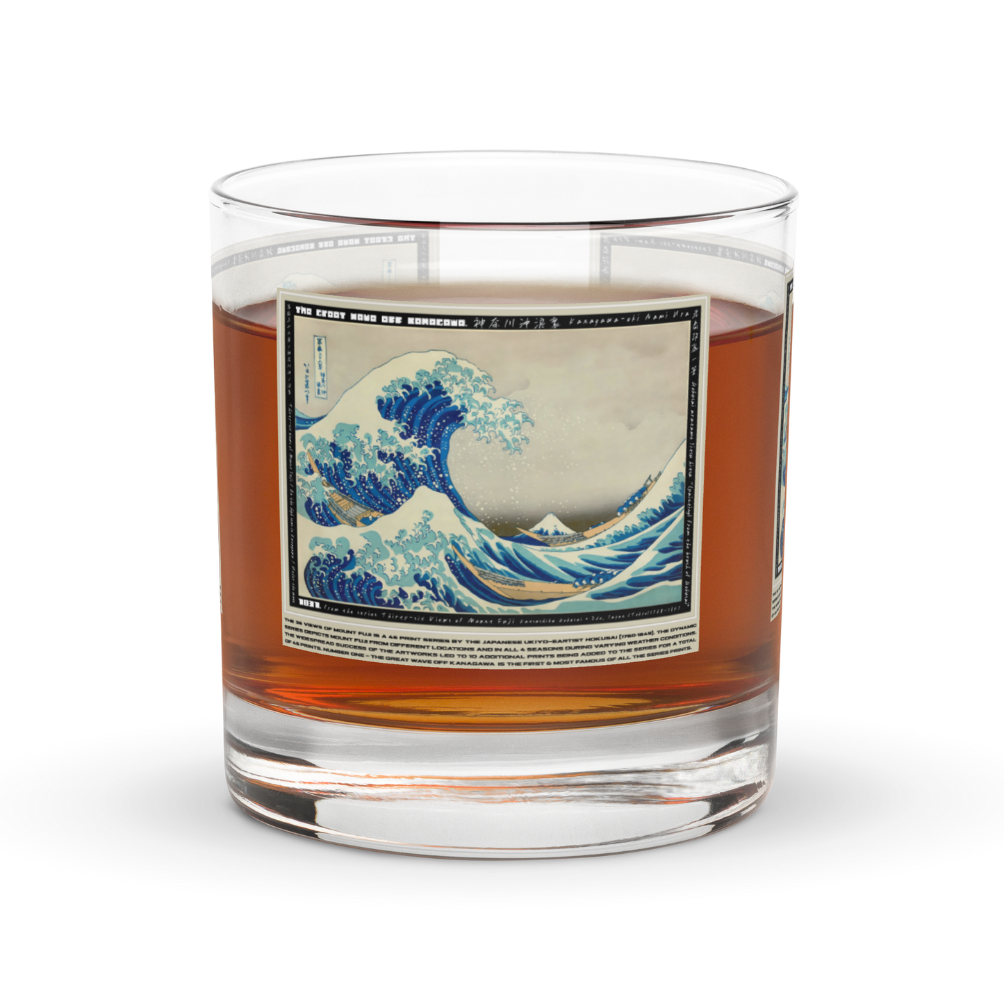 [Glass] 'The Great Wave Off Kanagawa' - FUJI 46 - • Premium Whiskey Glass •