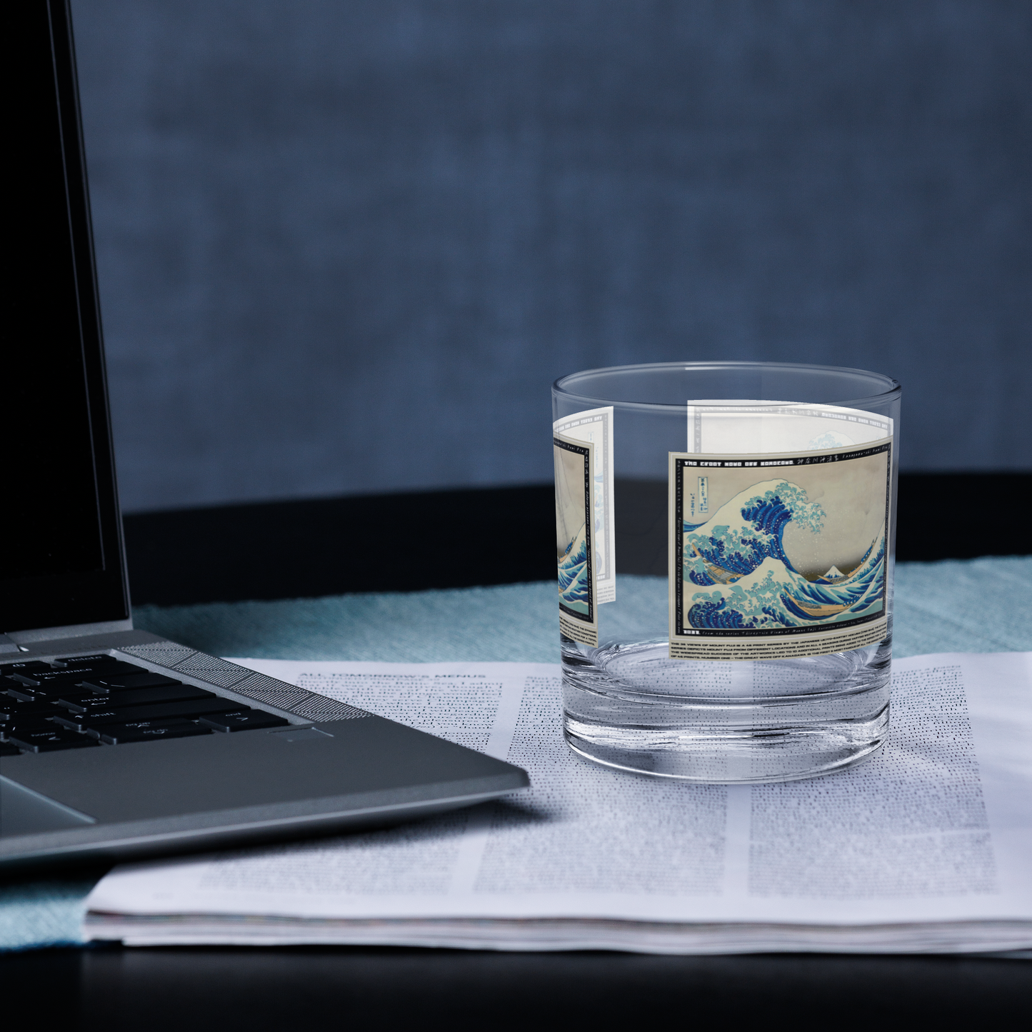 [Glass] 'The Great Wave Off Kanagawa' - FUJI 46 - • Premium Whiskey Glass •
