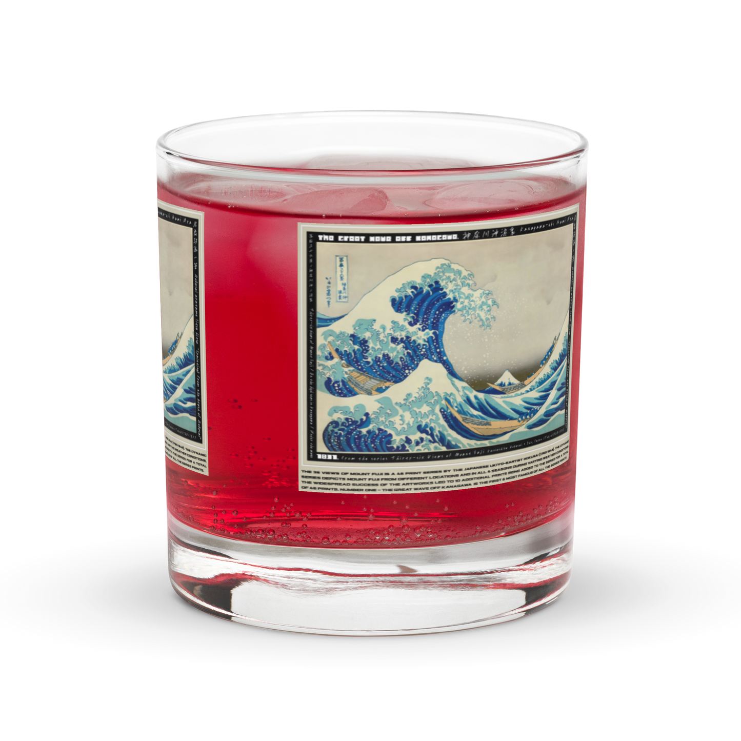 [Glass] 'The Great Wave Off Kanagawa' - FUJI 46 - • Premium Whiskey Glass •