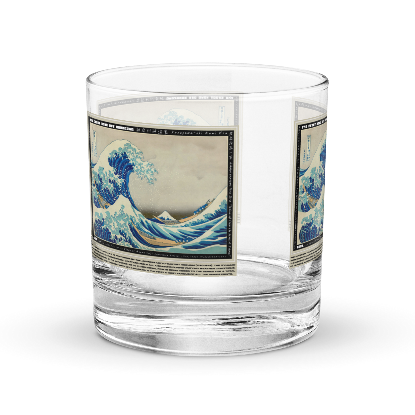 [Glass] 'The Great Wave Off Kanagawa' - FUJI 46 - • Premium Whiskey Glass •