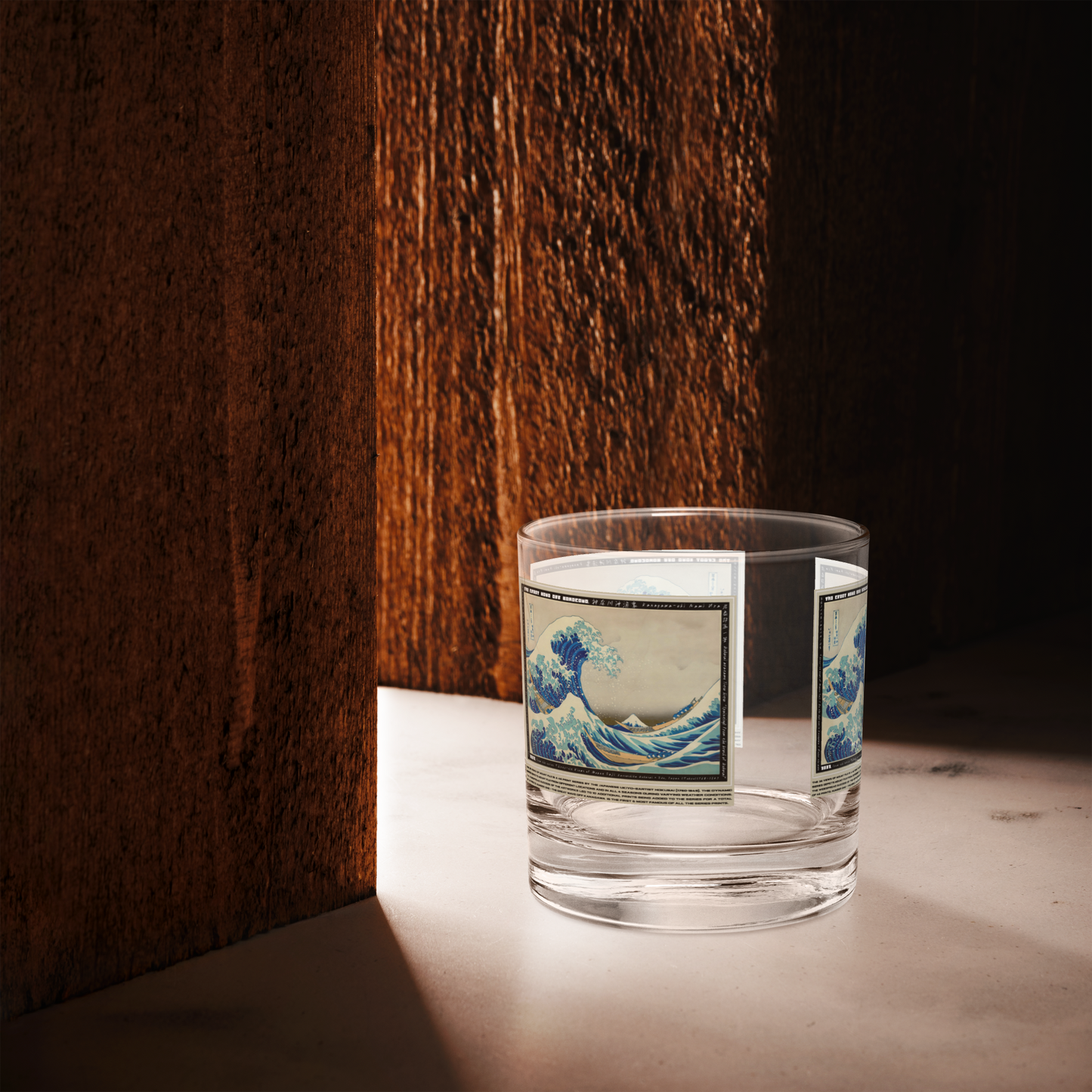 [Glass] 'The Great Wave Off Kanagawa' - FUJI 46 - • Premium Whiskey Glass •
