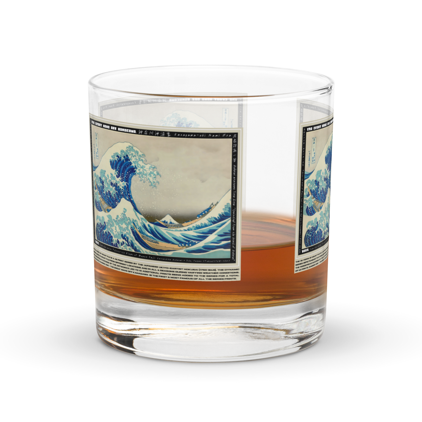[Glass] 'The Great Wave Off Kanagawa' - FUJI 46 - • Premium Whiskey Glass •