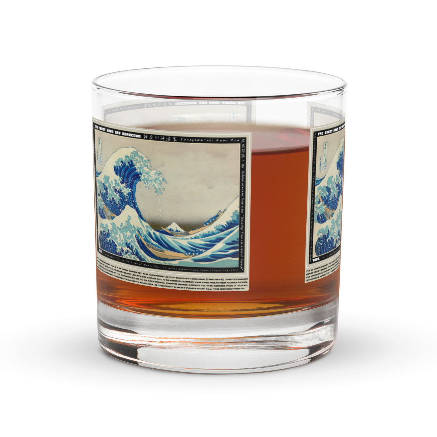 [Glass] 'The Great Wave Off Kanagawa' - FUJI 46 - • Premium Whiskey Glass •
