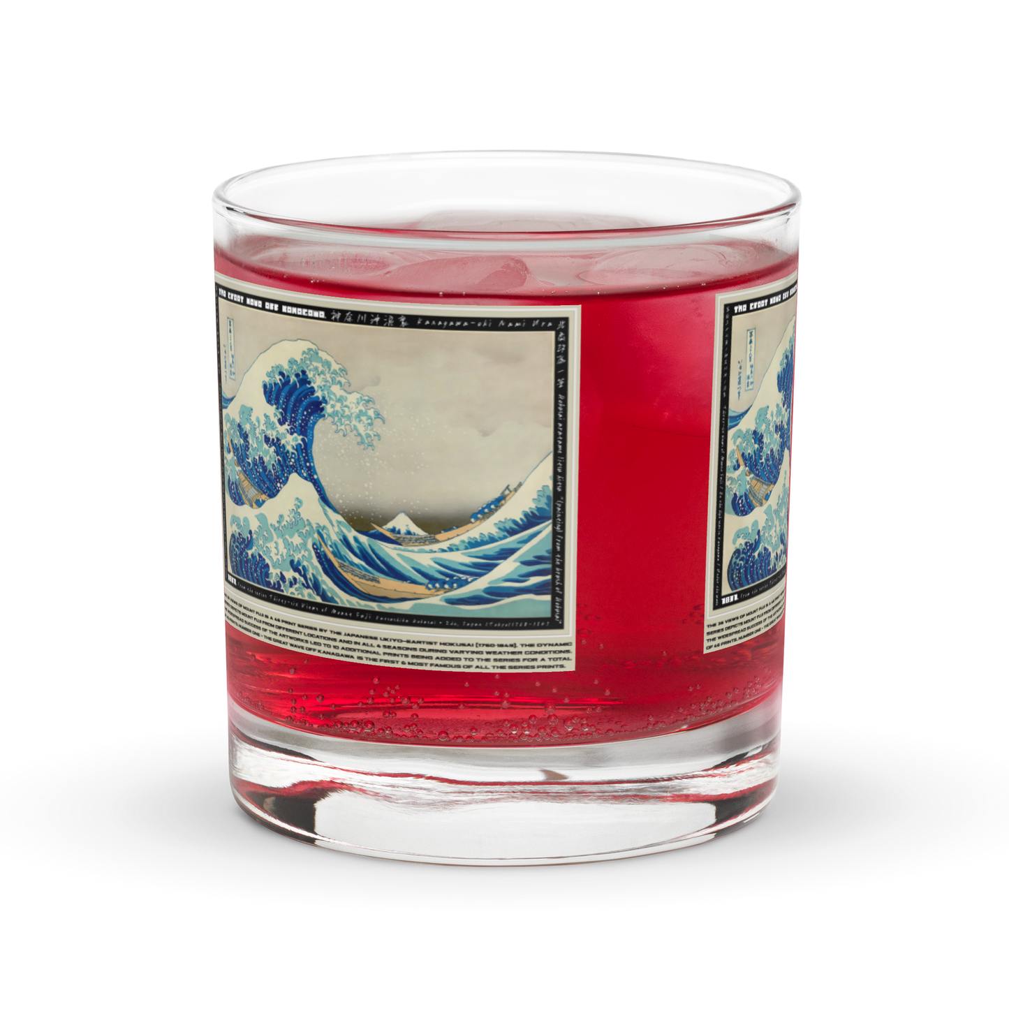 [Glass] 'The Great Wave Off Kanagawa' - FUJI 46 - • Premium Whiskey Glass •