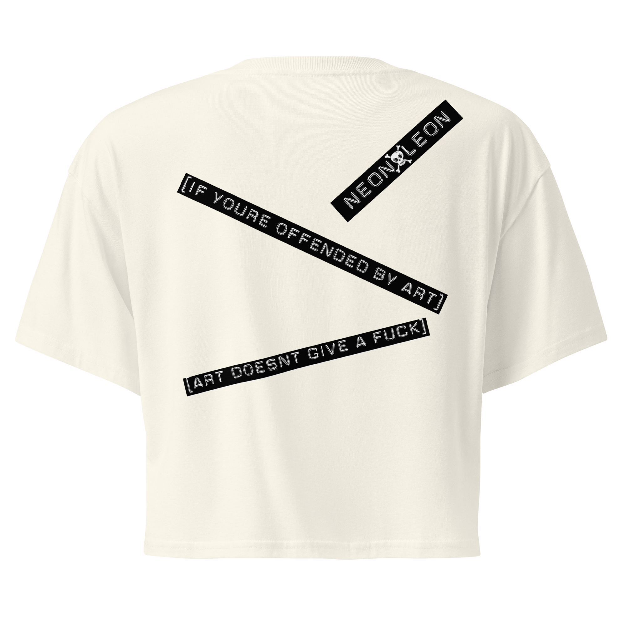 [Cotton] • Society Seriously Sucks • 100% Combed Cotton Crop [Not Quite White] Crop Top