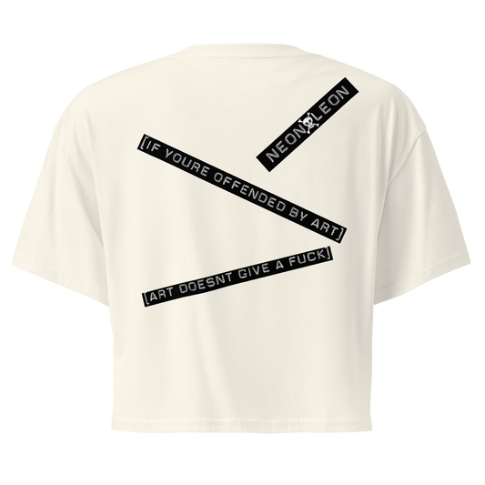 [Cotton] • Society Seriously Sucks • 100% Combed Cotton Crop [Not Quite White] Crop Top