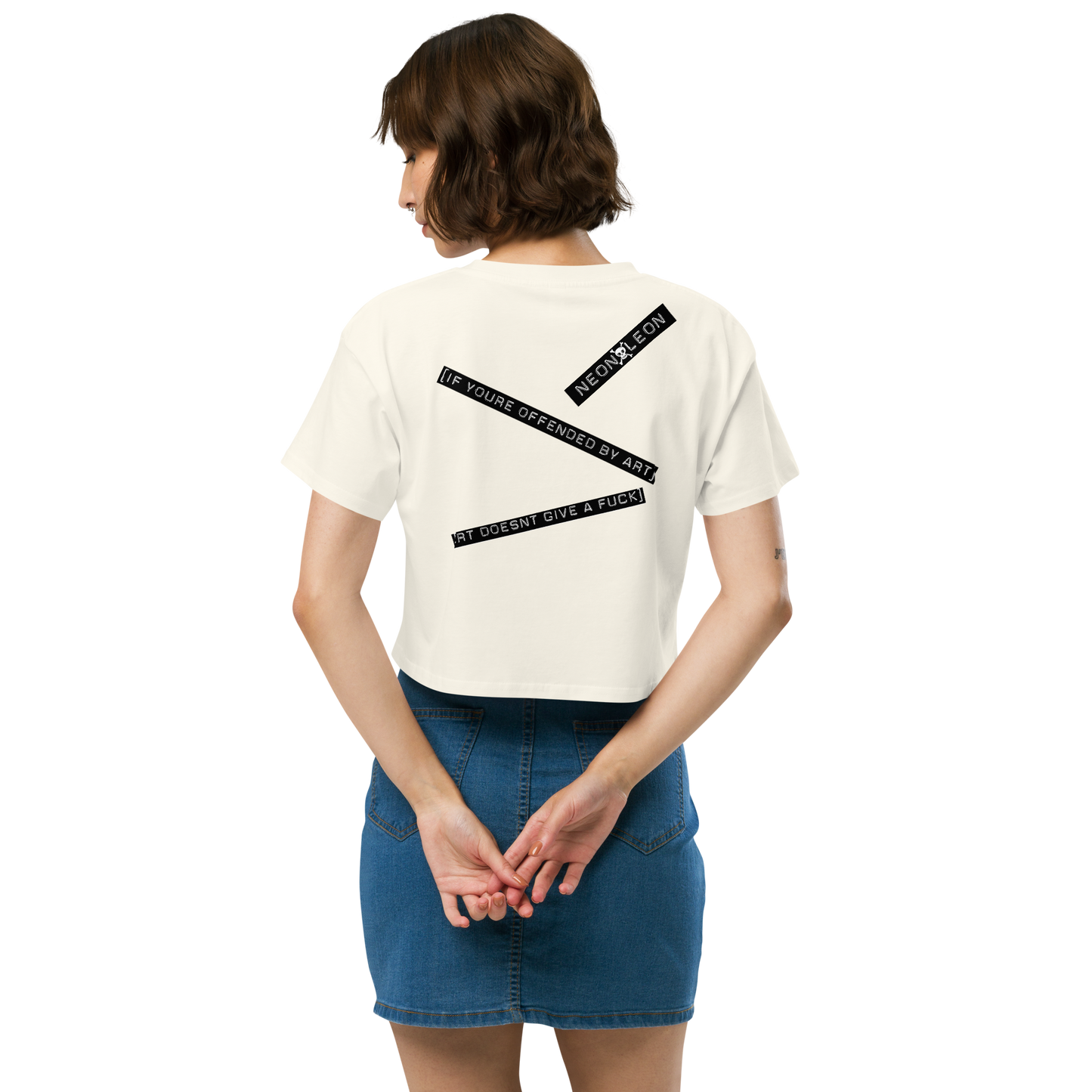 [Cotton] • Society Seriously Sucks • 100% Combed Cotton Crop [Not Quite White] Crop Top