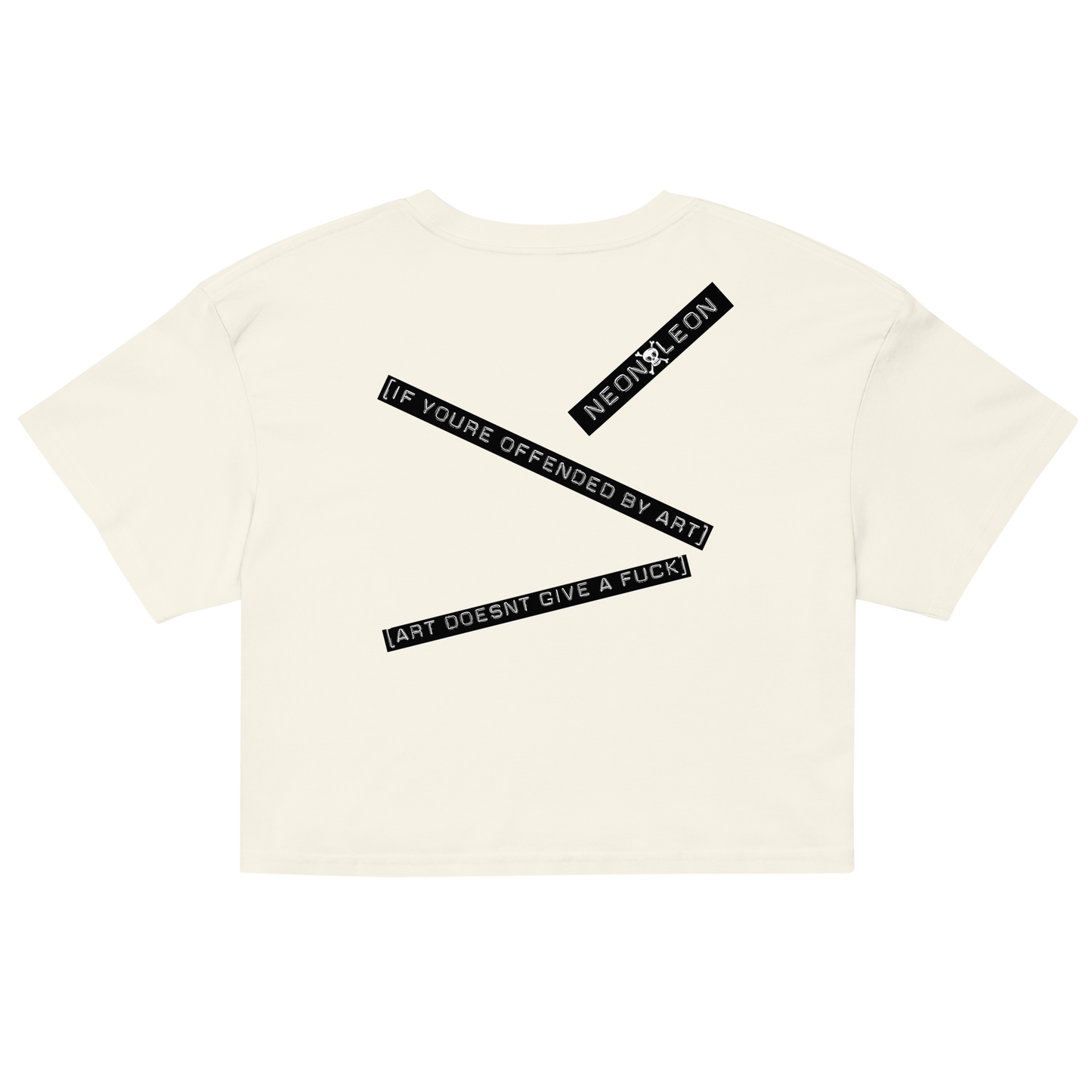 [Cotton] • Society Seriously Sucks • 100% Combed Cotton Crop [Not Quite White] Crop Top