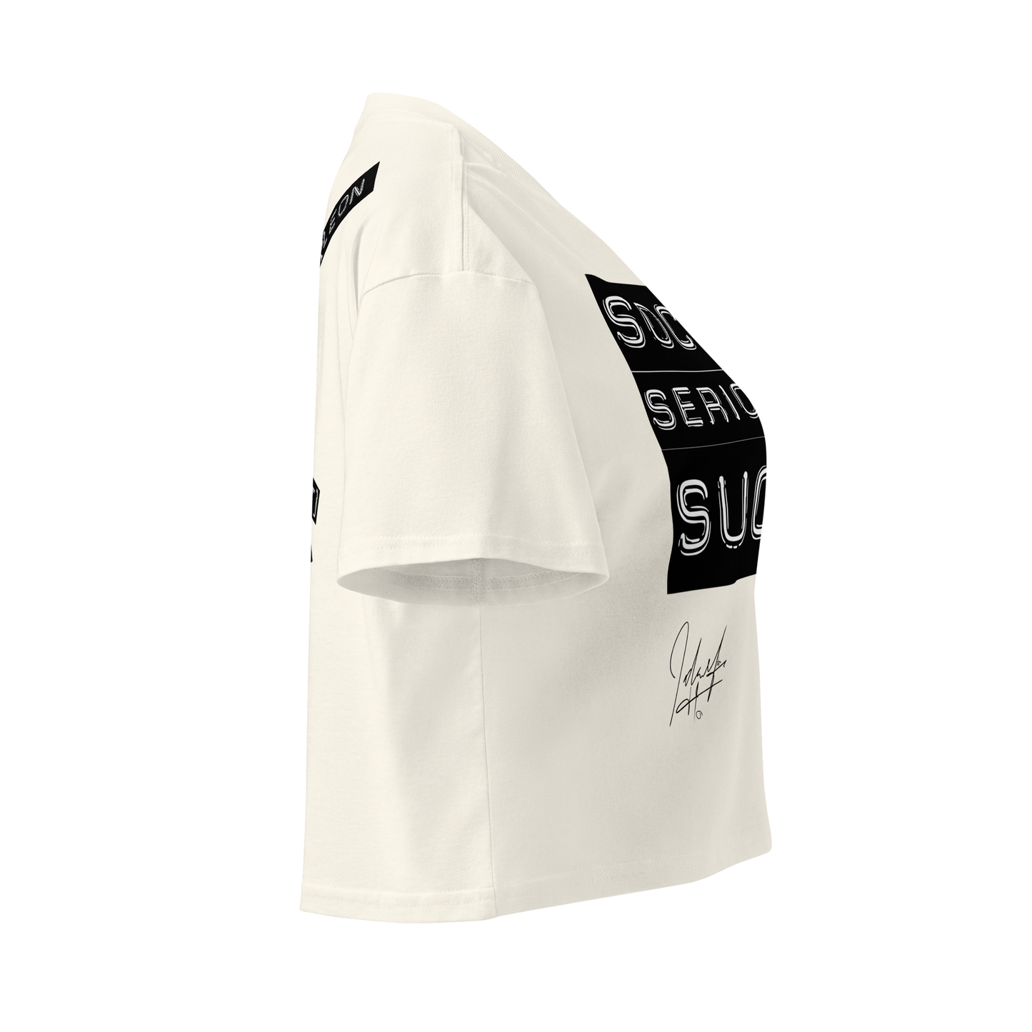 [Cotton] • Society Seriously Sucks • 100% Combed Cotton Crop [Not Quite White] Crop Top